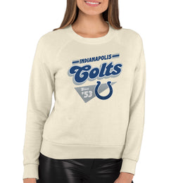 Indianapolis Colts NFL Womens Vintage Charm French Terry Slouchy Top - Birch