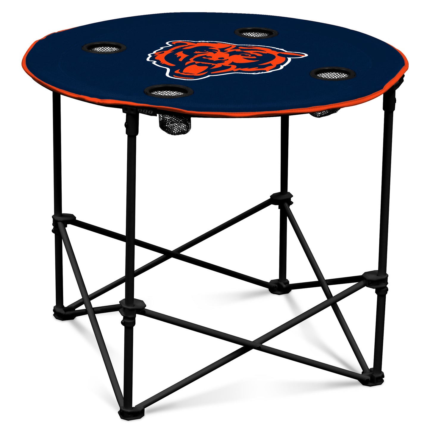 Chicago Bears NFL Portable Round Tailgate Table With Carrying Bag - Navy