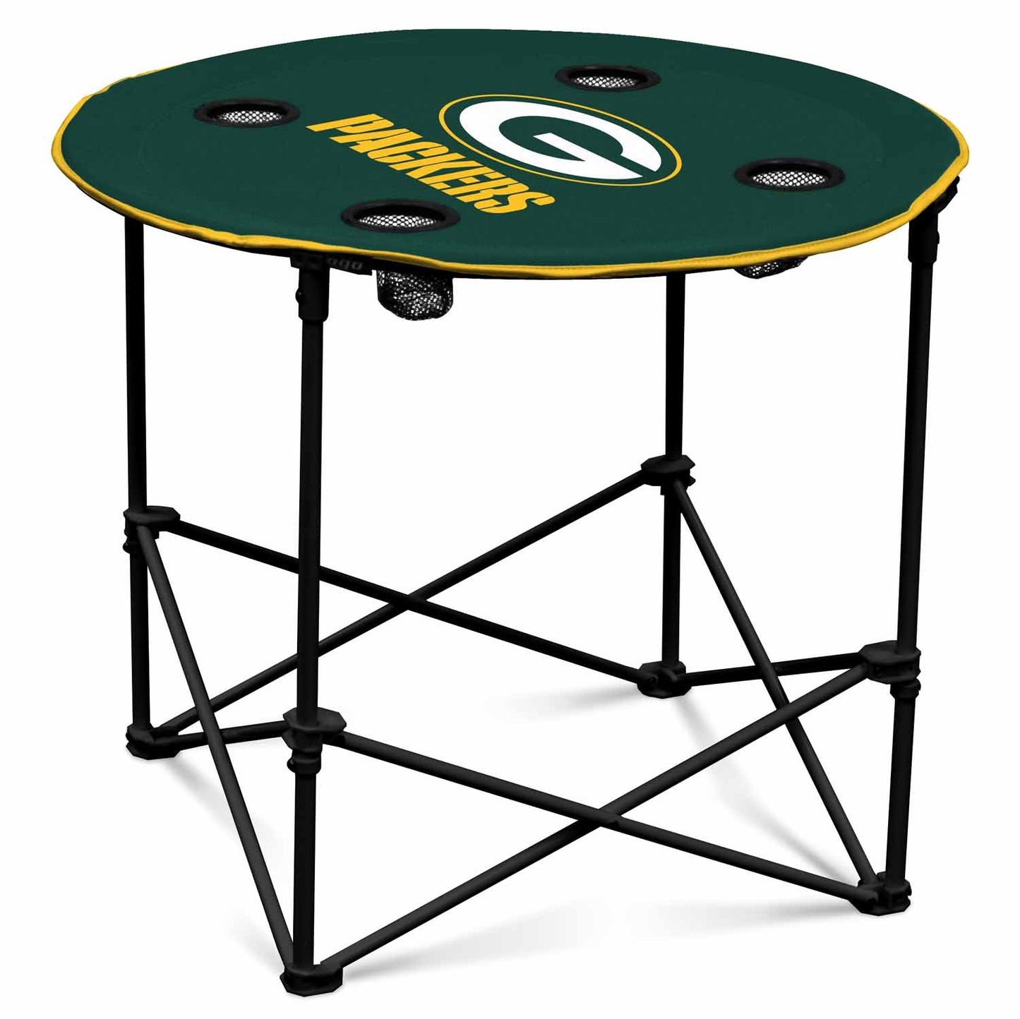 Green Bay Packers NFL Portable Round Tailgate Table With Carrying Bag - Hunter Green