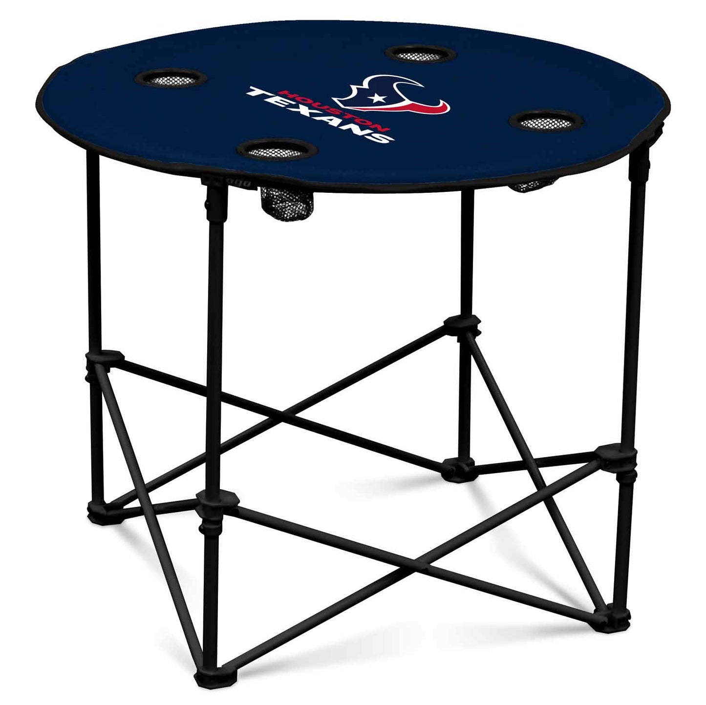 Houston Texans NFL Portable Round Tailgate Table With Carrying Bag - Navy