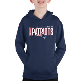New England Patriots NFL Youth Modern Endzone Football Fleece Hooded Sweatshirt - Navy