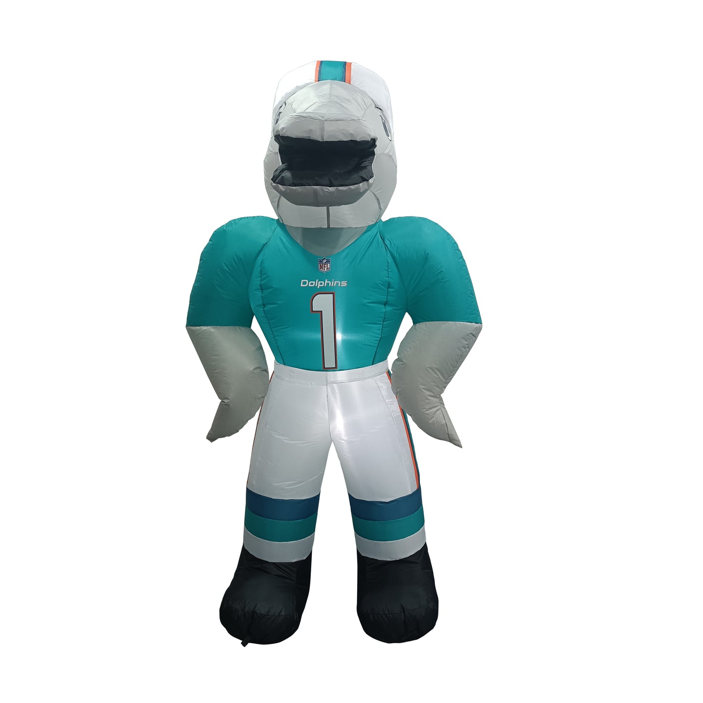 Miami Dolphins NFL Team Mascot 7FT Yard Inflatable With LED Lights - Aqua