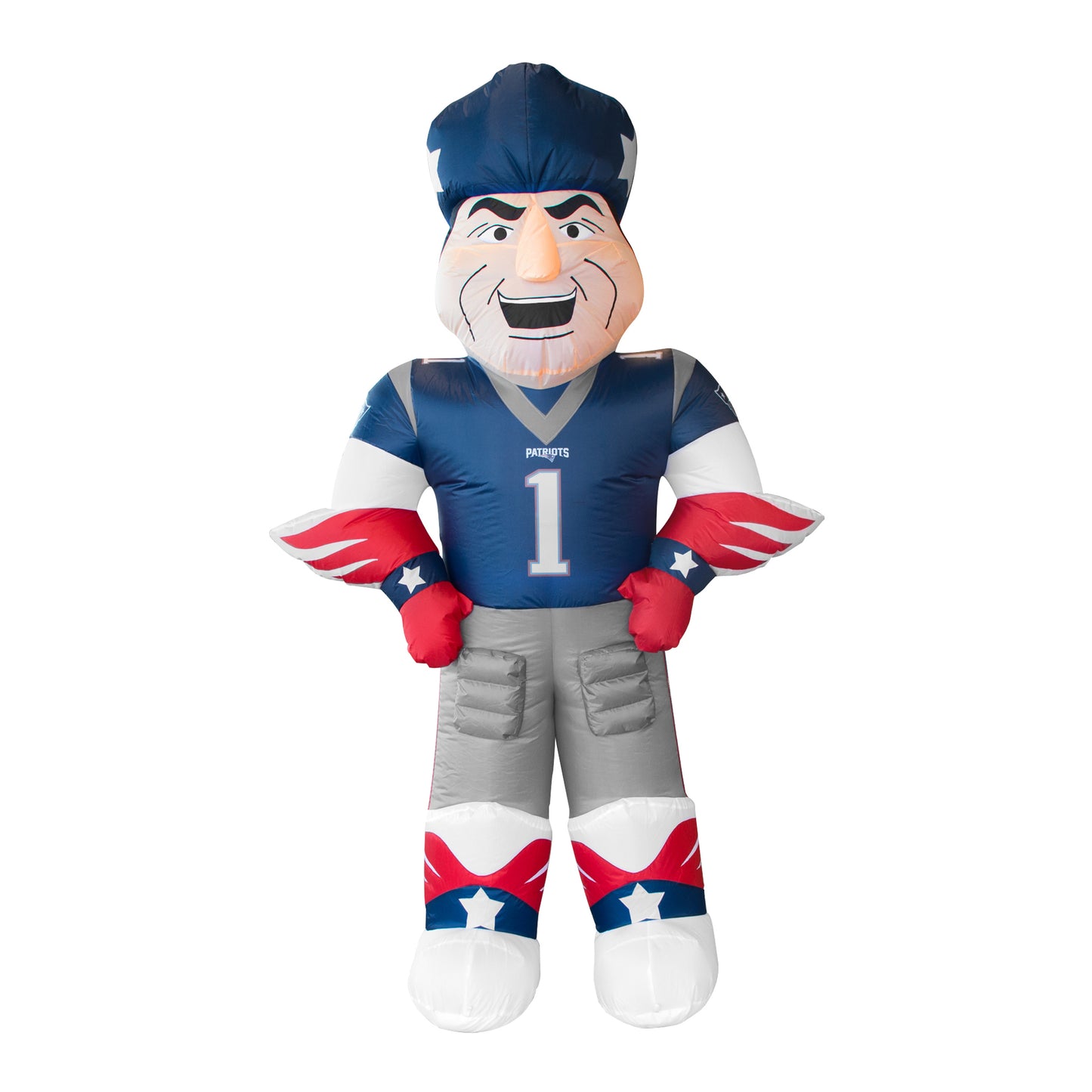 New England Patriots NFL Team Mascot 7FT Yard Inflatable With LED Lights - Navy