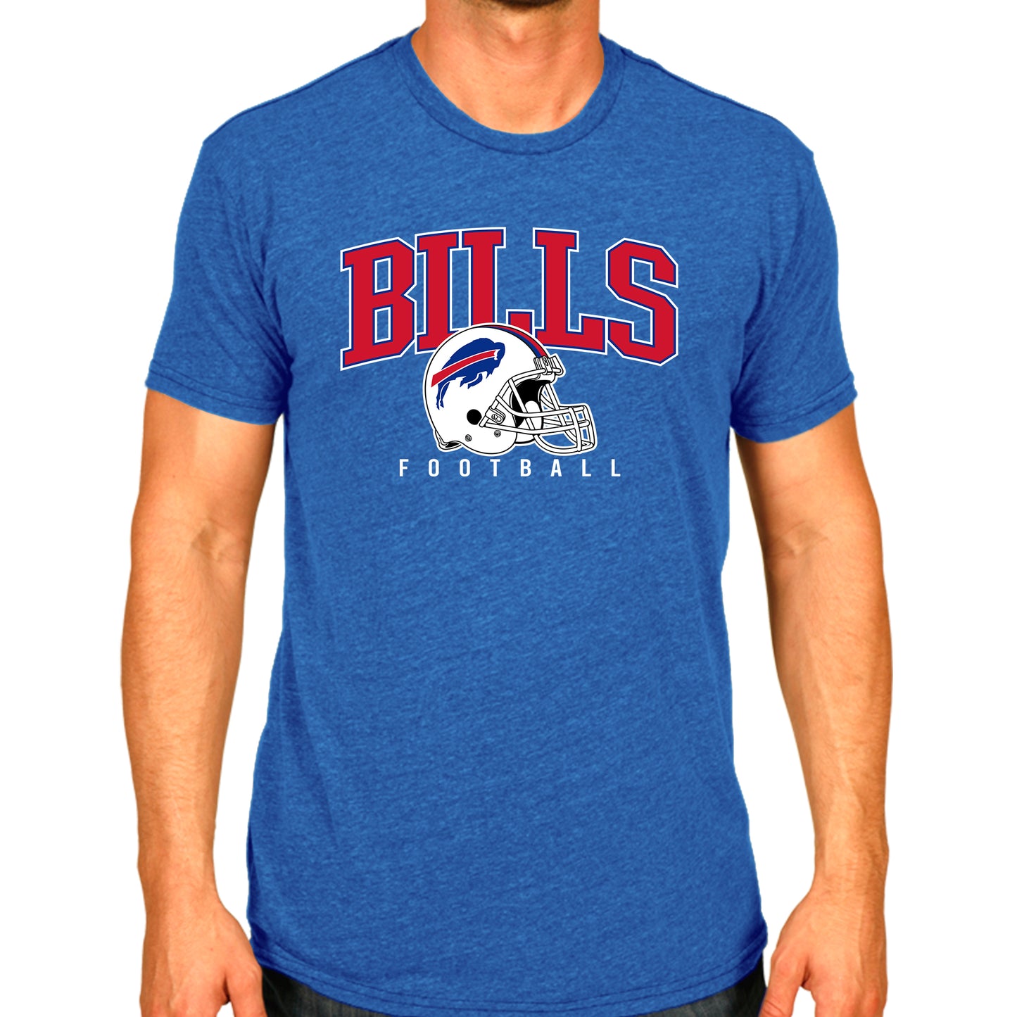 Buffalo Bills NFL Adult All Star Heather Tag-Less T-Shirt - Royal Heather