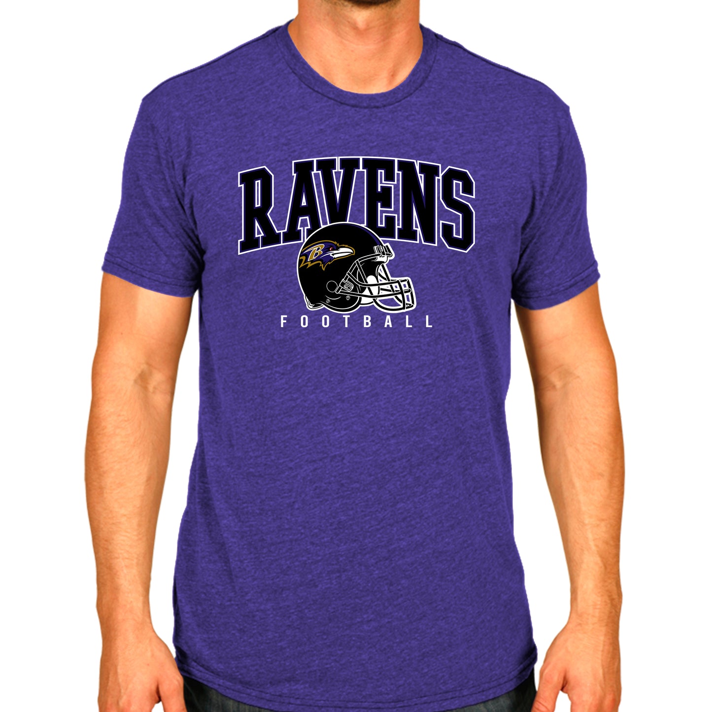 Baltimore Ravens NFL Adult All Star Heather Tag-Less T-Shirt - Purple Heather