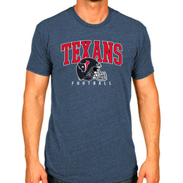 Houston Texans NFL Adult All Star Heather Tag-Less T-Shirt - Navy Heather