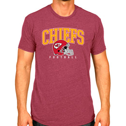 Kansas City Chiefs NFL Adult All Star Heather Tag-Less T-Shirt - Red Heather