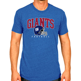 New York Giants NFL Adult All Star Heather Tag-Less T-Shirt - Blue Heather
