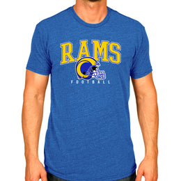 Los Angeles Rams NFL Adult All Star Heather Tag-Less T-Shirt - Blue Heather