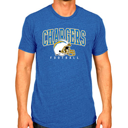 Los Angeles Chargers NFL Adult All Star Heather Tag-Less T-Shirt - Blue Heather