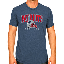 New England Patriots NFL Adult All Star Heather Tag-Less T-Shirt - Navy Heather