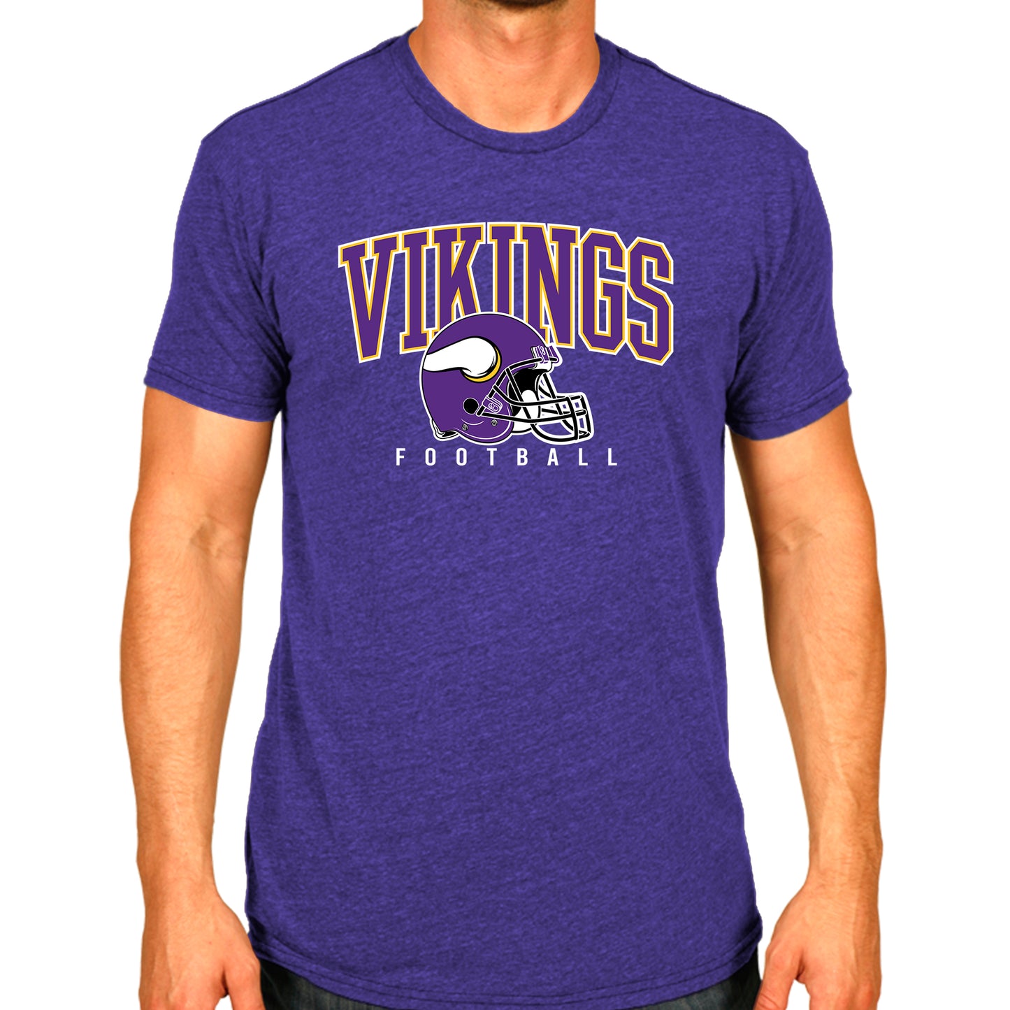 Minnesota Vikings NFL Adult All Star Heather Tag-Less T-Shirt - Purple Heather