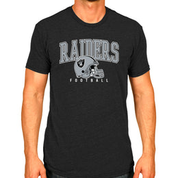 Las Vegas Raiders NFL Adult All Star Heather Tag-Less T-Shirt - Black Heather