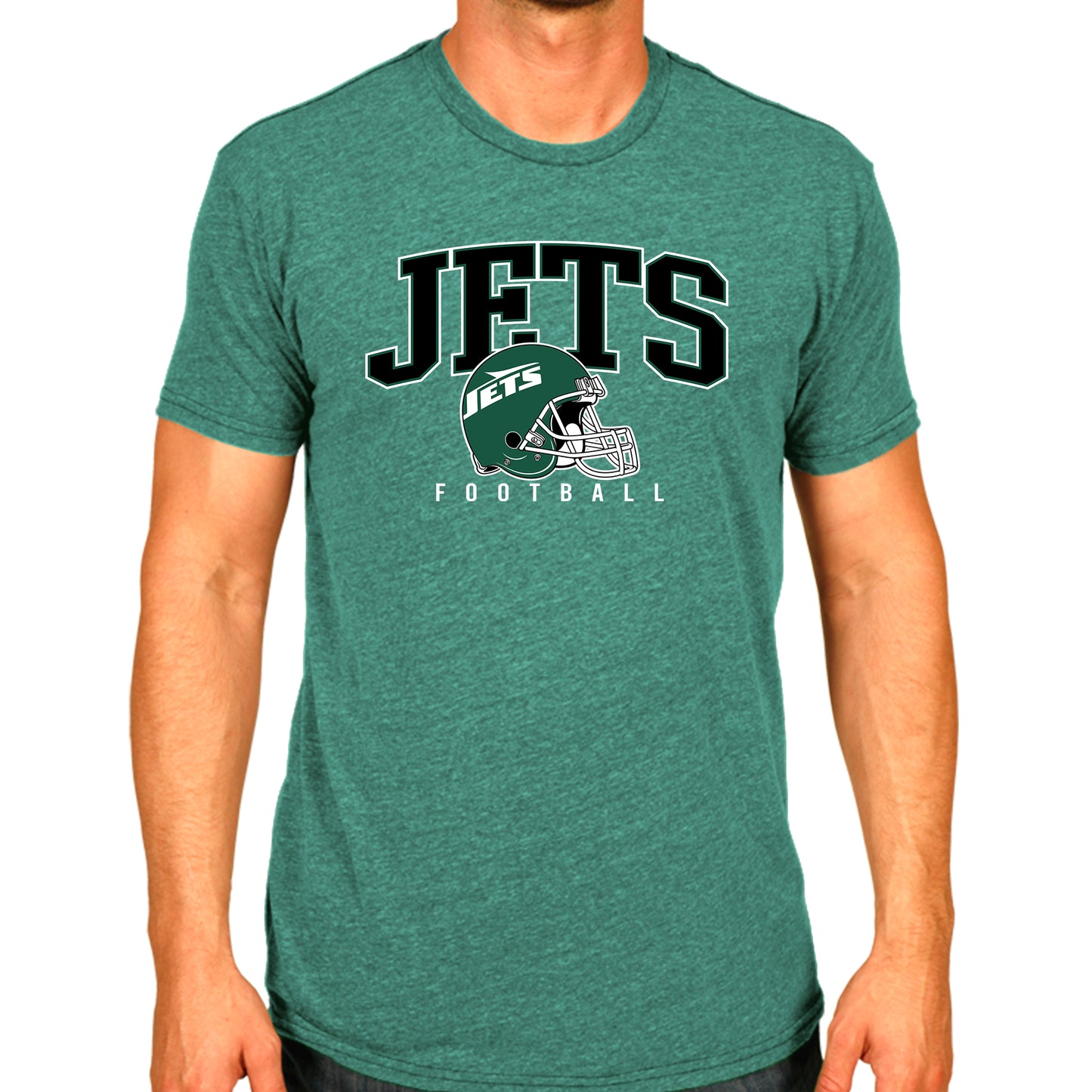 New York Jets NFL Adult All Star Heather Tag-Less T-Shirt - Green Heather