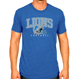 Detroit Lions NFL Adult All Star Heather Tag-Less T-Shirt - Blue Heather