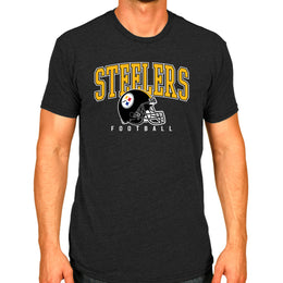 Pittsburgh Steelers NFL Adult All Star Heather Tag-Less T-Shirt - Black Heather