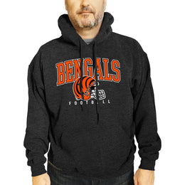 Cincinnati Bengals NFL Adult Unisex All Star Soft Fleece Hooded Sweatshirt - Black Heather