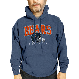 Chicago Bears NFL Adult Unisex All Star Soft Fleece Hooded Sweatshirt - Navy Heather