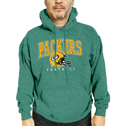 Green Bay Packers NFL Adult Unisex All Star Soft Fleece Hooded Sweatshirt - Green Heather