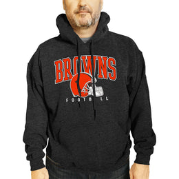 Cleveland Browns NFL Adult Unisex All Star Soft Fleece Hooded Sweatshirt - Black Heather