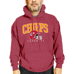 Kansas City Chiefs NFL Adult Unisex All Star Soft Fleece Hooded Sweatshirt - Red Heather