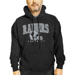 Las Vegas Raiders NFL Adult Unisex All Star Soft Fleece Hooded Sweatshirt - Black Heather