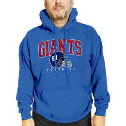 New York Giants NFL Adult Unisex All Star Soft Fleece Hooded Sweatshirt - Blue Heather