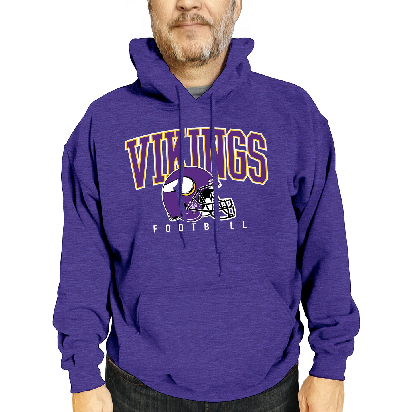 Minnesota Vikings NFL Adult Unisex All Star Soft Fleece Hooded Sweatshirt - Purple Heather