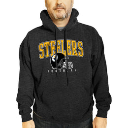 Pittsburgh Steelers NFL Adult Unisex All Star Soft Fleece Hooded Sweatshirt - Black Heather