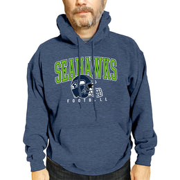 Seattle Seahawks NFL Adult Unisex All Star Soft Fleece Hooded Sweatshirt - Navy Heather