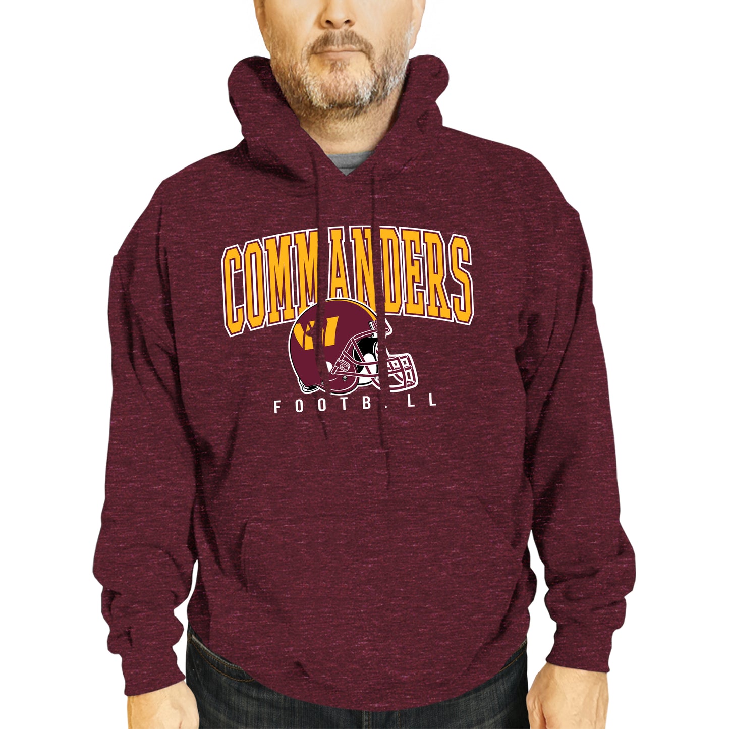 Washington Commanders NFL Adult Unisex All Star Soft Fleece Hooded Sweatshirt - Maroon Heather