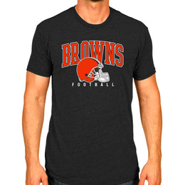 Cleveland Browns NFL Adult All Star Heather Tag-Less T-Shirt - Black Heather