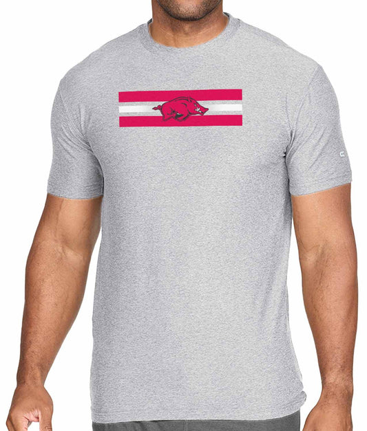 Arkansas Razorbacks Unisex NCAA Scholarship Cloud Jersey Athletic Short Sleeve Performance Tee - Gray Heather