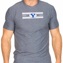 BYU Cougars Unisex NCAA Scholarship Cloud Jersey Athletic Short Sleeve Performance Tee - Navy Heather