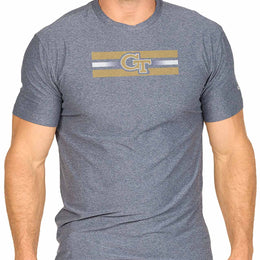 Georgia Tech Yellowjackets Unisex NCAA Scholarship Cloud Jersey Athletic Short Sleeve Performance Tee - Navy Heather