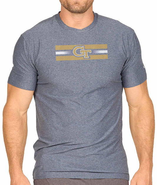 Georgia Tech Yellowjackets Unisex NCAA Scholarship Cloud Jersey Athletic Short Sleeve Performance Tee - Navy Heather