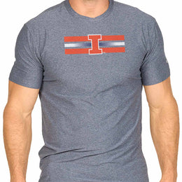 Illinois Fighting Illini Unisex NCAA Scholarship Cloud Jersey Athletic Short Sleeve Performance Tee - Navy Heather