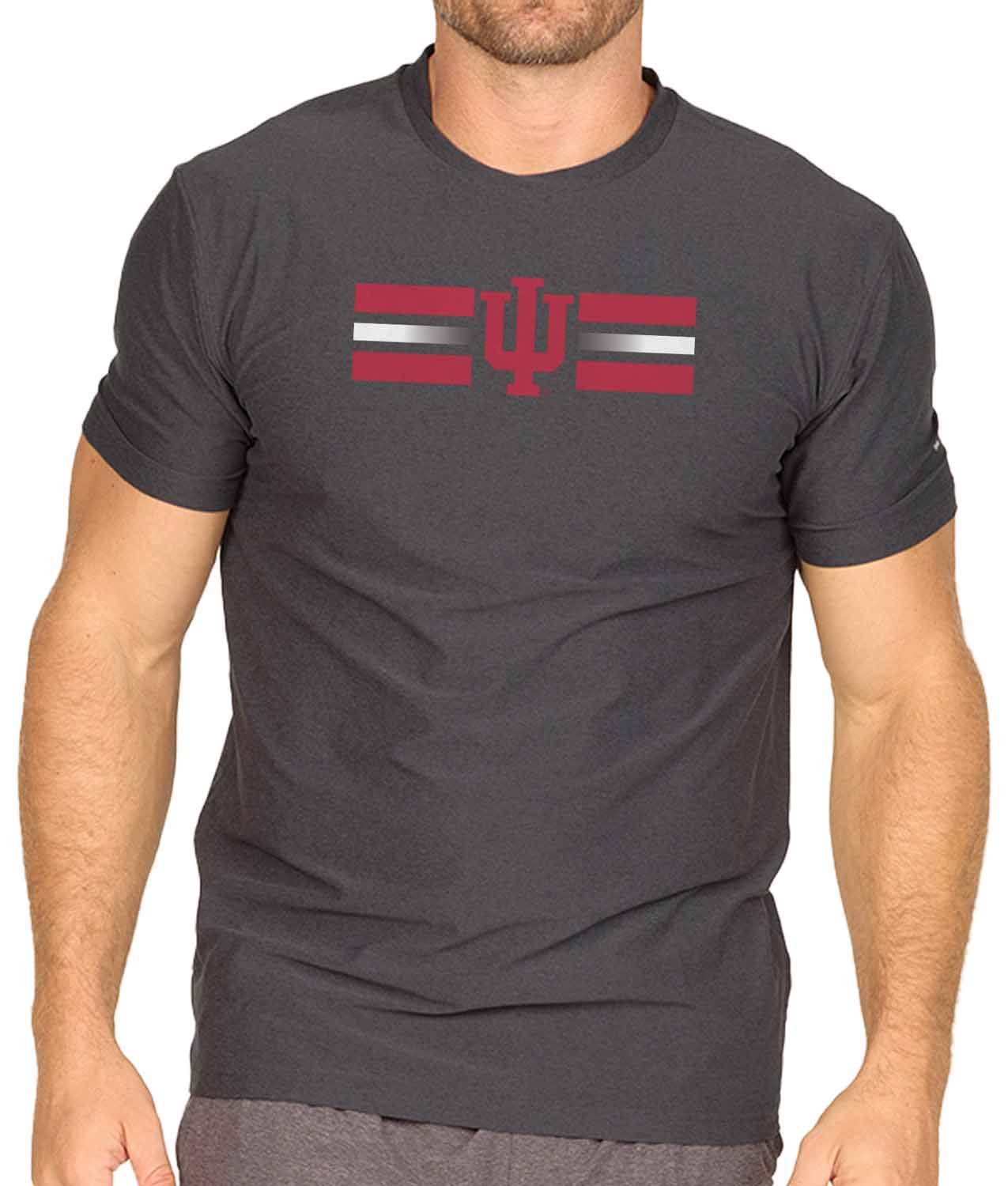 Indiana Hoosiers Unisex NCAA Scholarship Cloud Jersey Athletic Short Sleeve Performance Tee - Black Heather