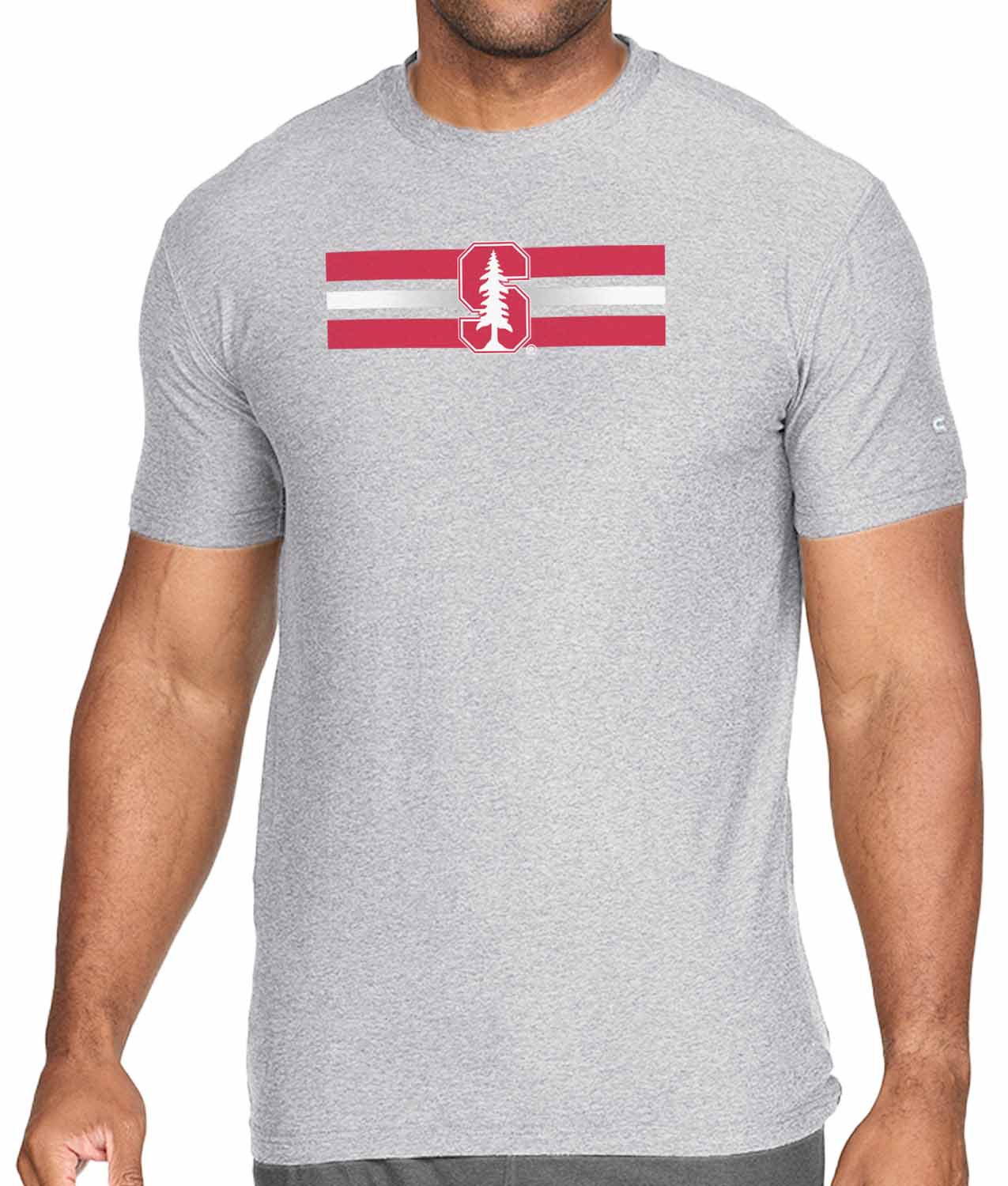 Stanford Cardinal Unisex NCAA Scholarship Cloud Jersey Athletic Short Sleeve Performance Tee - Gray Heather