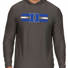 Duke Blue Devils NCAA Unisex Scholarship Cloud Jersey Performance Hooded Long Sleeve Tee - Black Heather