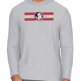 Florida State Seminoles NCAA Unisex Scholarship Cloud Jersey Performance Hooded Long Sleeve Tee - Gray Heather
