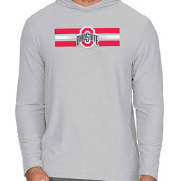 Ohio State Buckeyes NCAA Unisex Scholarship Cloud Jersey Performance Hooded Long Sleeve Tee - Gray Heather