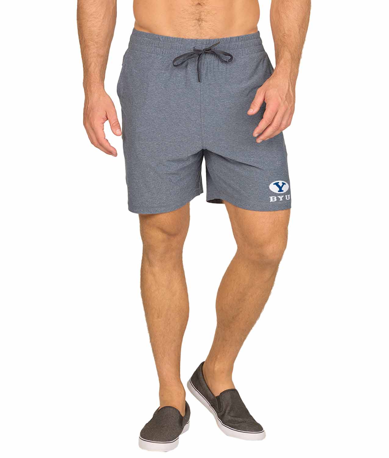 BYU Cougars NCAA Men’s University Athletic Performance Shorts - Navy Heather