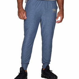 Georgia Tech Yellowjackets NCAA Men’s University Cloud Jersey Performance Jogger Pants with Drawstring Waistband - Navy Heather