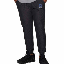 Duke Blue Devils NCAA Men’s University Cloud Jersey Performance Jogger Pants with Drawstring Waistband - Black Heather