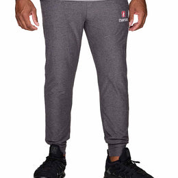 Stanford Cardinal NCAA Men’s University Cloud Jersey Performance Jogger Pants with Drawstring Waistband - Gray Heather