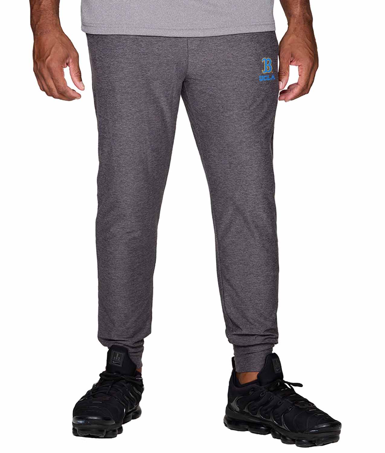 UCLA Bruins NCAA Men’s University Cloud Jersey Performance Jogger Pants with Drawstring Waistband - Gray Heather