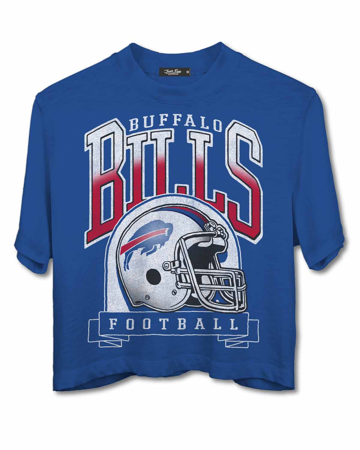 Buffalo Bills Junk Food NFL  Women's Franchise Helmet Crop T-Shirt - Royal