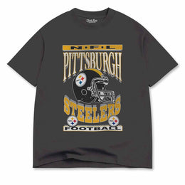 Pittsburgh Steelers Franchise Oversized Men's NFL Cotton Tee - Black