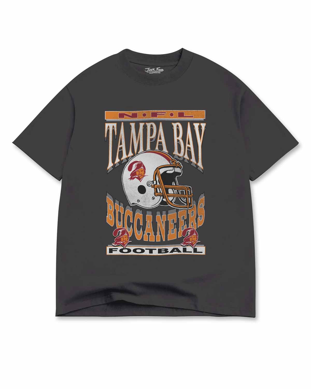 Tampa Bay Buccaneers Junk Food NFL  Men's Franchise Oversized Enzyme Wash T-Shirt - Black